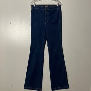 EXPRESS Slim Flare Super High Rise Super Stretch Dark Blue Jeans Women’s Size M